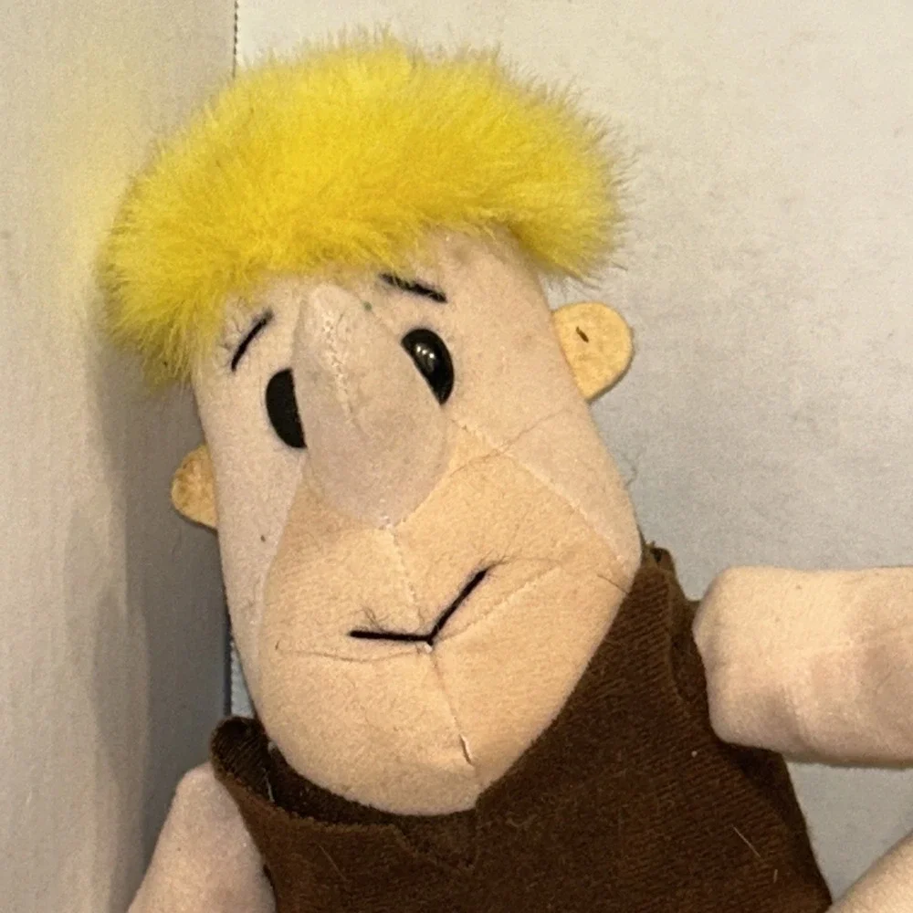 Vintage‎ 1987 Hanna Barbera  Fred Flintstone Barney Rubble Plush Toy P4